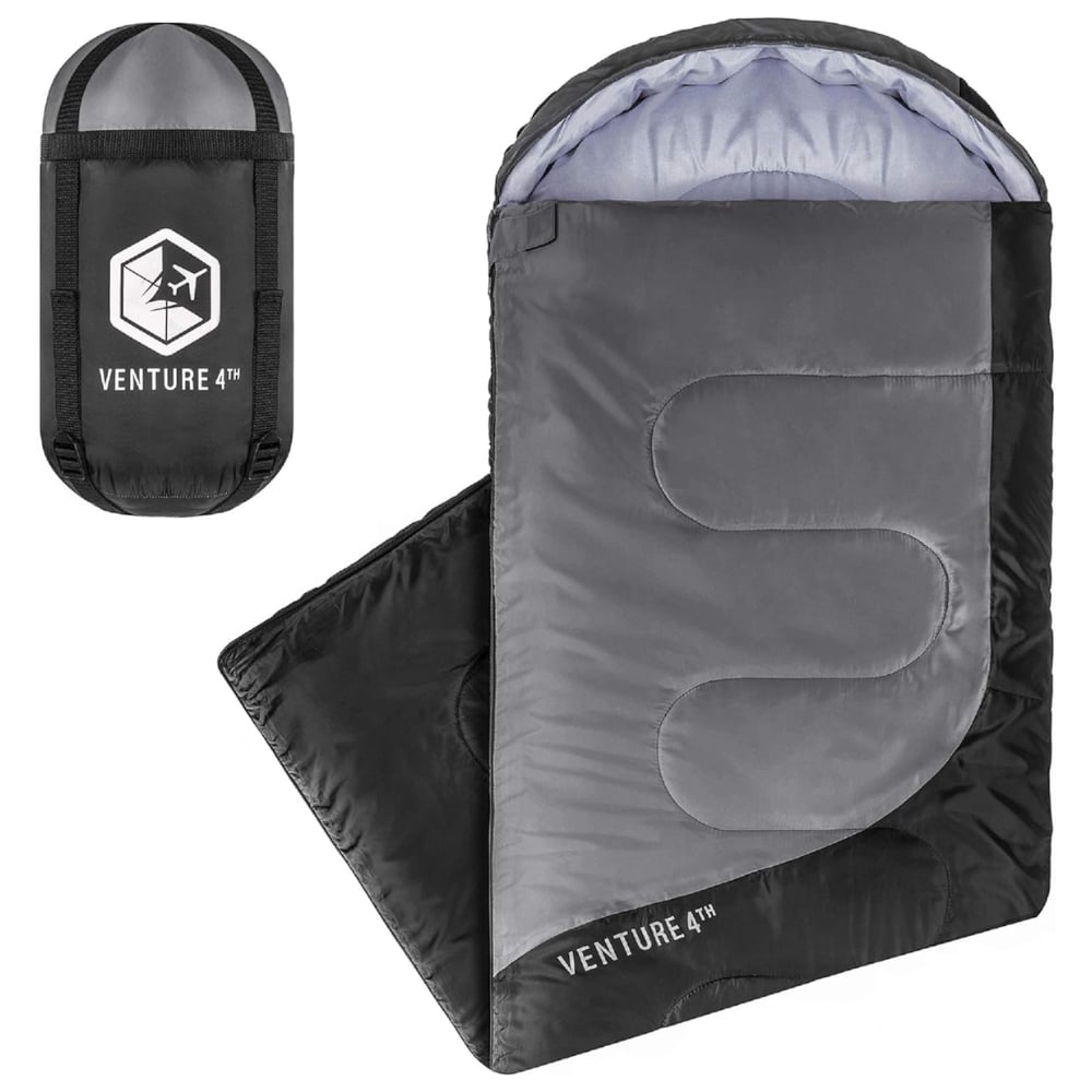 grey color sleeping bag for camping